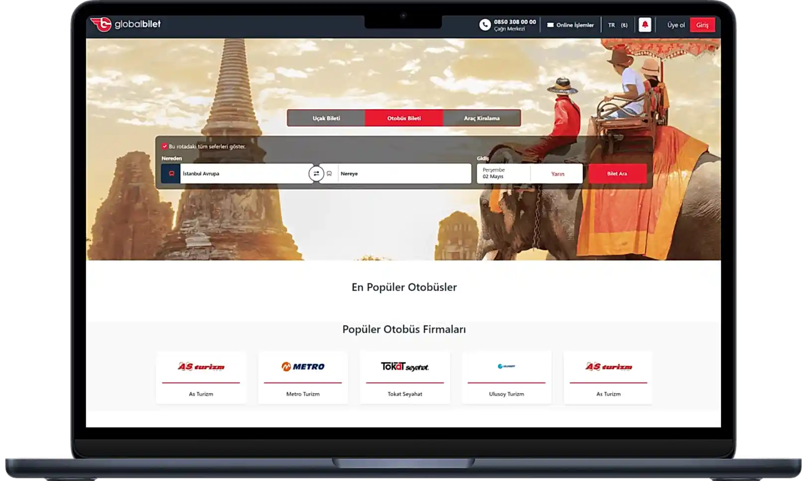 Global bilet Kurumsal Web Sitesi