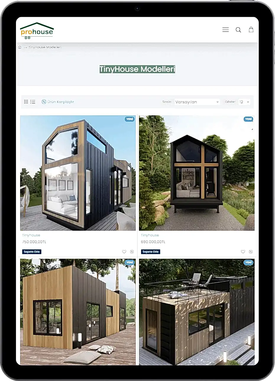 ProHouse e-ticaret web sitesi